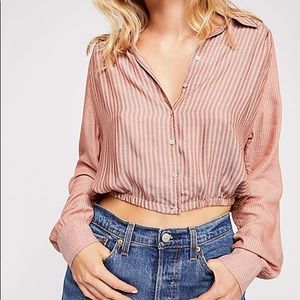 Striped Button-Down Top
